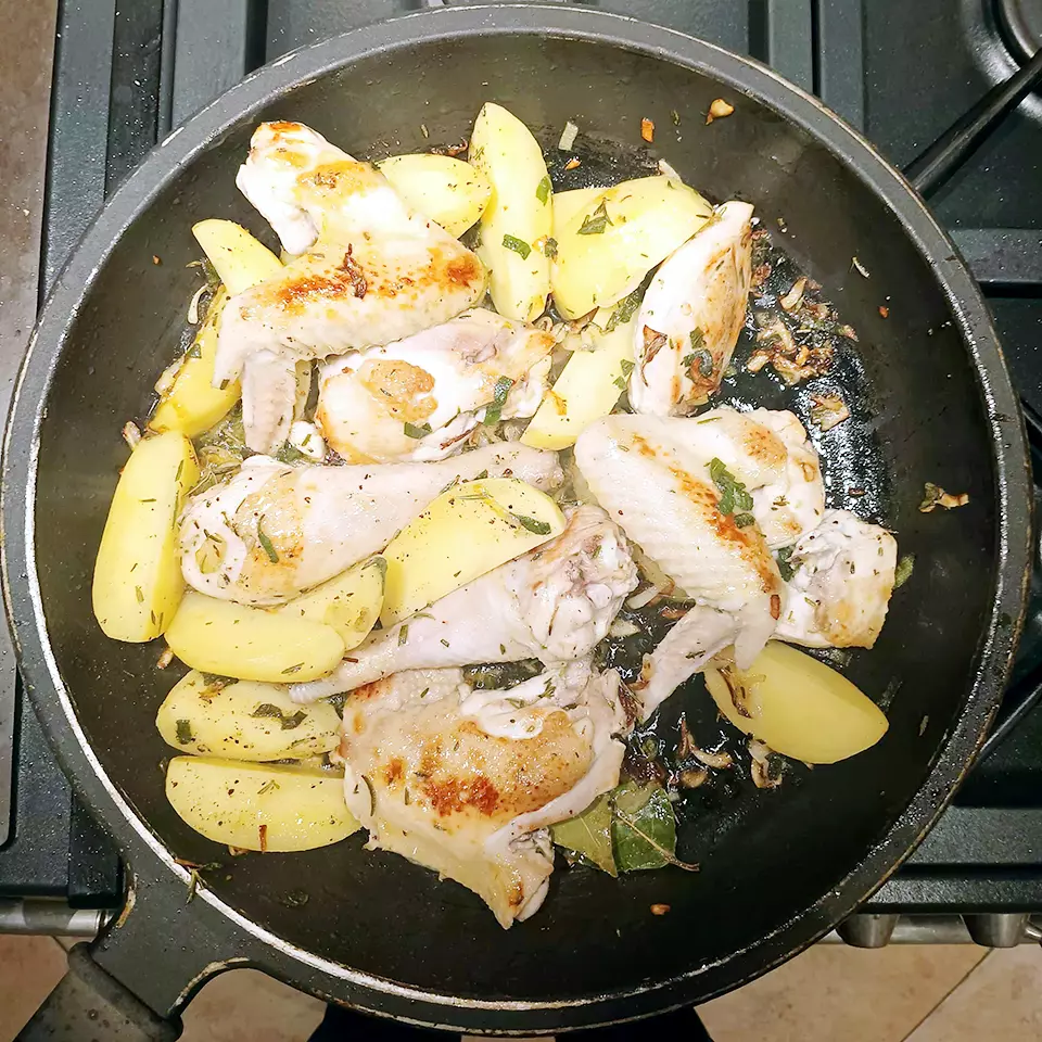 Préparation Pollo alla cacciatora