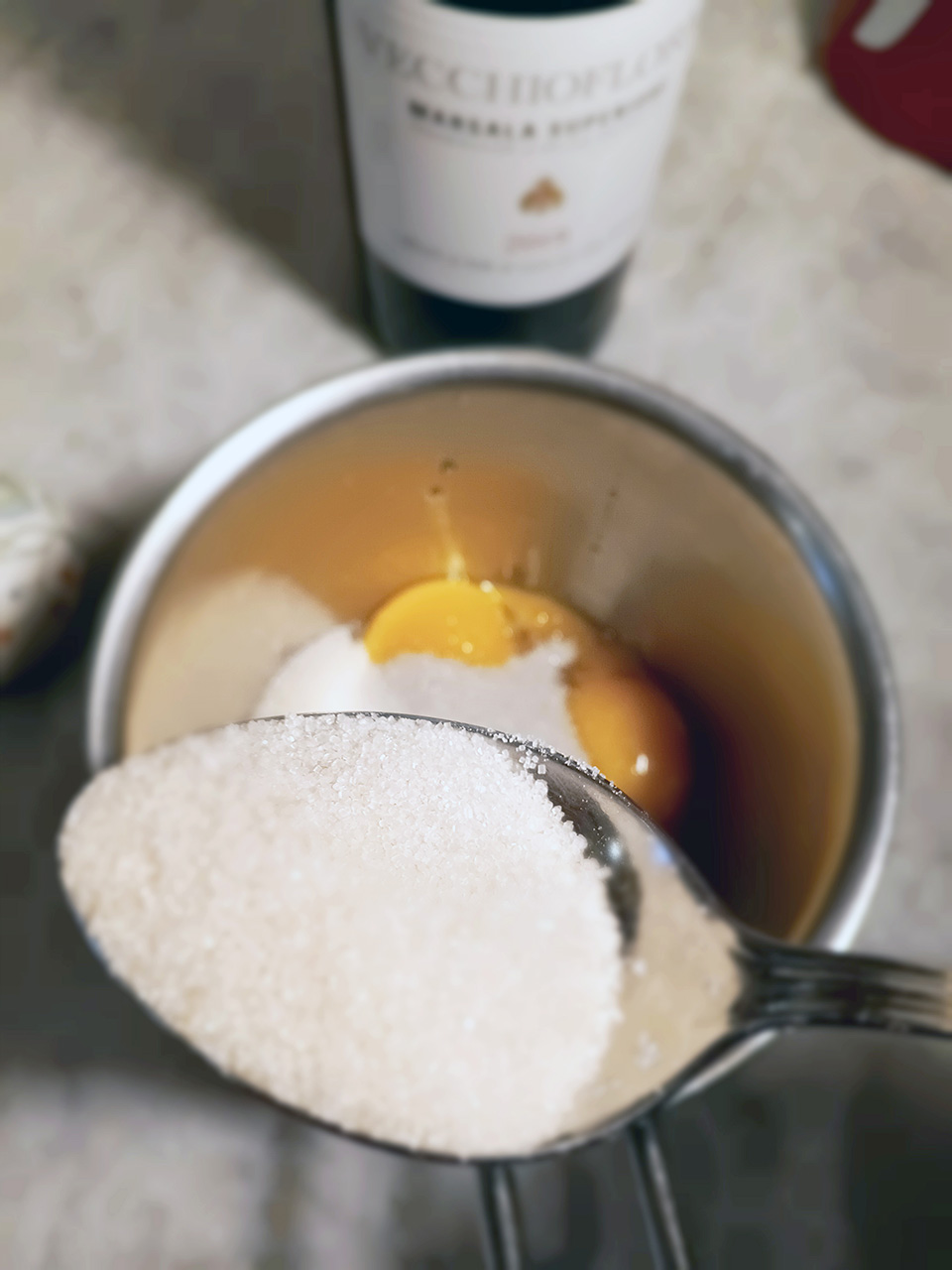 Ingrédients du zabaione sicilien