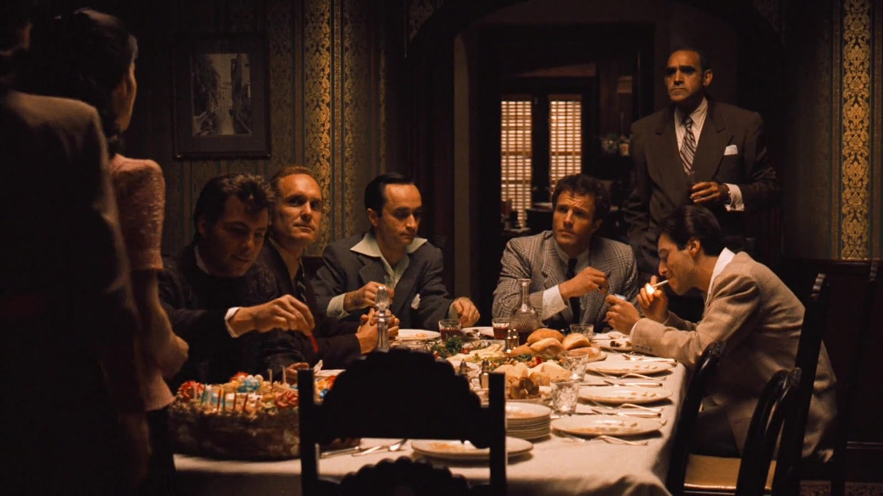Film the godfather mettant en scène le repas de la fete d anniversaire